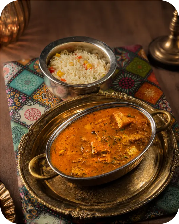 Plato de cocina india en Santa Masala